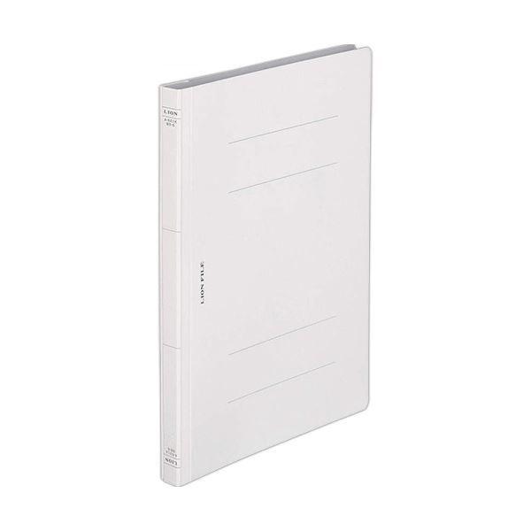 (まとめ) ライオン事務器 フラットファイル(環境)樹脂押え具 B5タテ 150枚収容 背幅18mm 無着色 A-521KB5S 1セット(10冊) 〔×20セット〕
