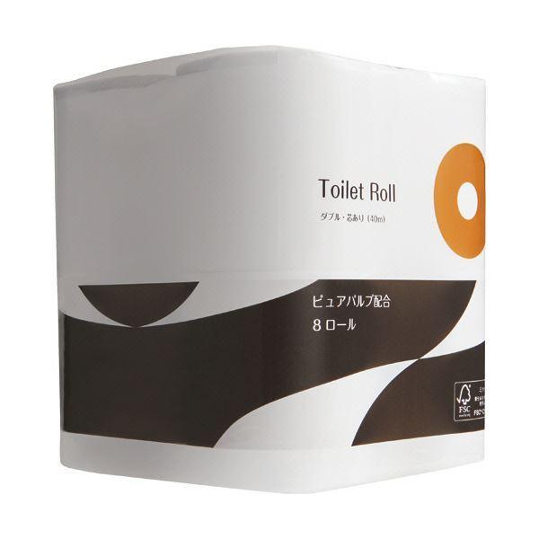 TANOSEE トイレットペーパーパルプブレンド ダブル 芯あり 40m 1仕かける(288渦巻形：8渦巻形×36風呂敷き包み)