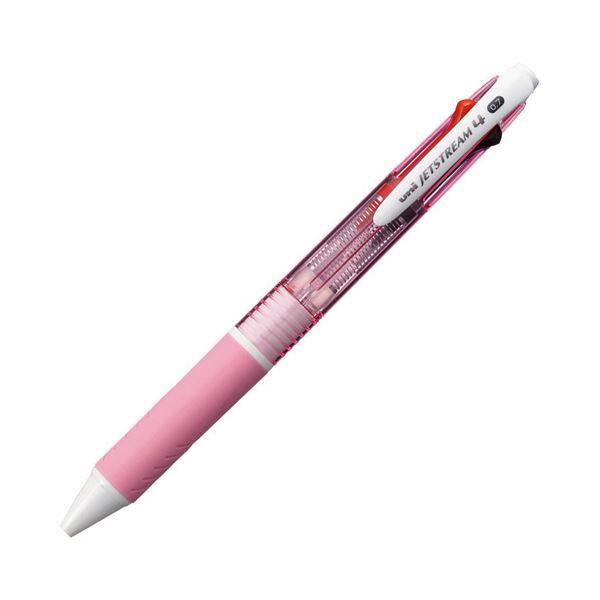 （まとめ）三菱鉛筆 ジェットストリーム4色ボールペン 0.7mm (軸色：ピンク) SXE450007.13 1本〔×20セット〕