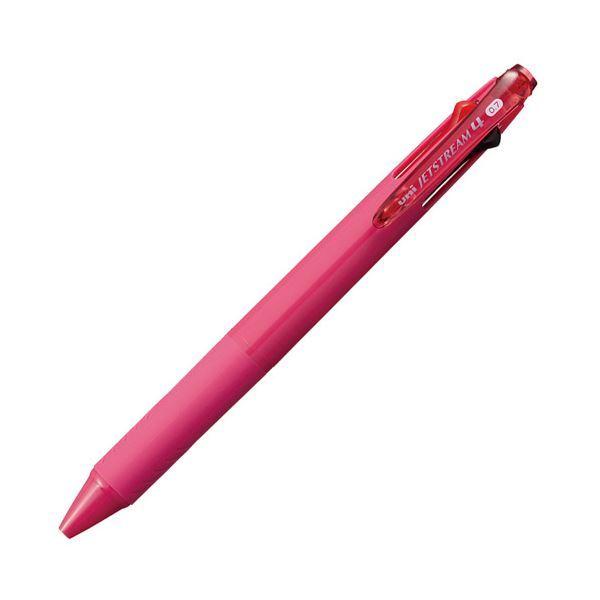 （まとめ）三菱鉛筆 ジェットストリーム4色ボールペン 0.7mm (軸色：ローズピンク) SXE450007.66 1本〔×20セット〕