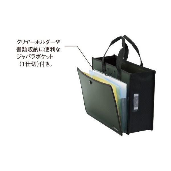 （まとめ）リヒトラブ ALTNAツールバッグ(P.P.) A4ヨコ オリーブ A-7773-22 1個〔×10セット〕の画像