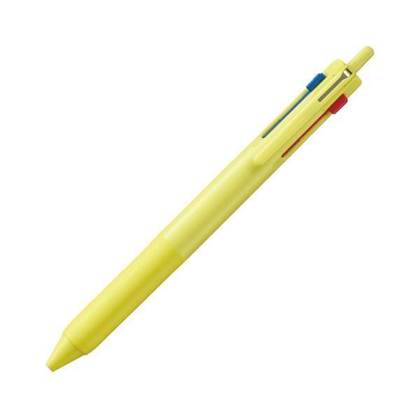 （まとめ）三菱鉛筆 ジェットストリーム3色ボールペン 0.7mm (軸色：レモンイエロー) SXE350707.28 1本〔×20セット〕