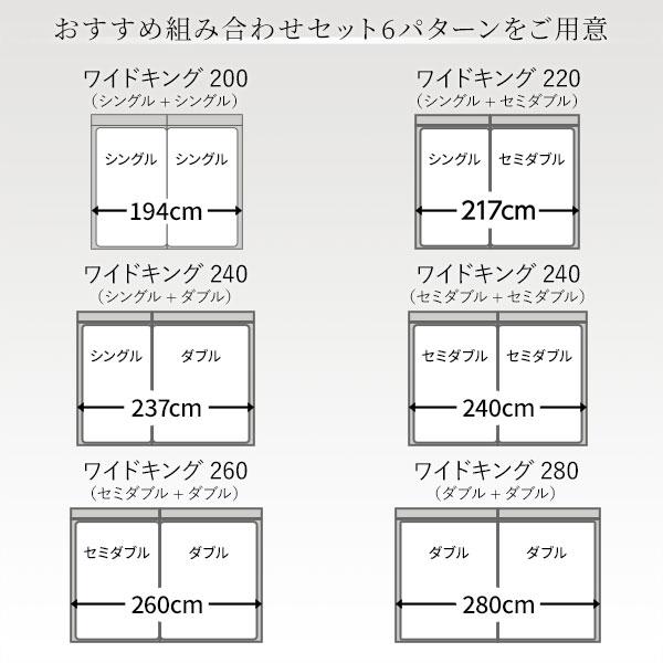 日本安い ベッド ワイドキング 220(S+SD) ボンネルコイルマットレス付き ヴィンテージブラウン 照明付 収納付 棚付 宮付 コンセント付