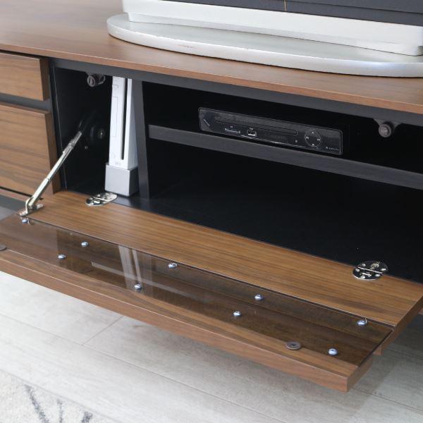 TVボード（ウォルナット） 幅約150cm [完成品/脚のみ取付］_2