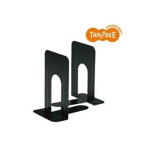 （まとめ）TANOSEE ブックエンド T型 特大 ブラック 20組