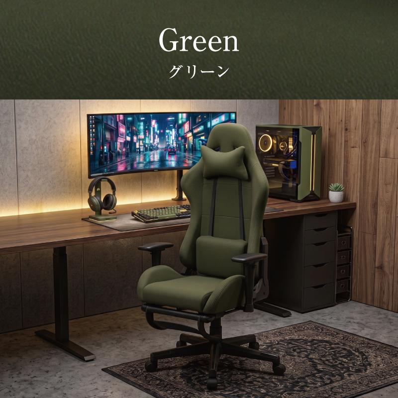 新発売 ゲーミングチェア オフィスチェア リクライニング オットマン