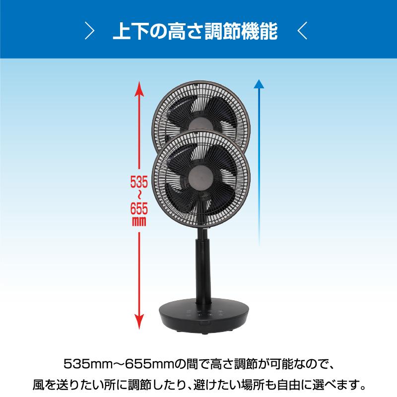 S.Kjapan 逆回転機能付き サーキュレーター扇風機 DCモーター OFF