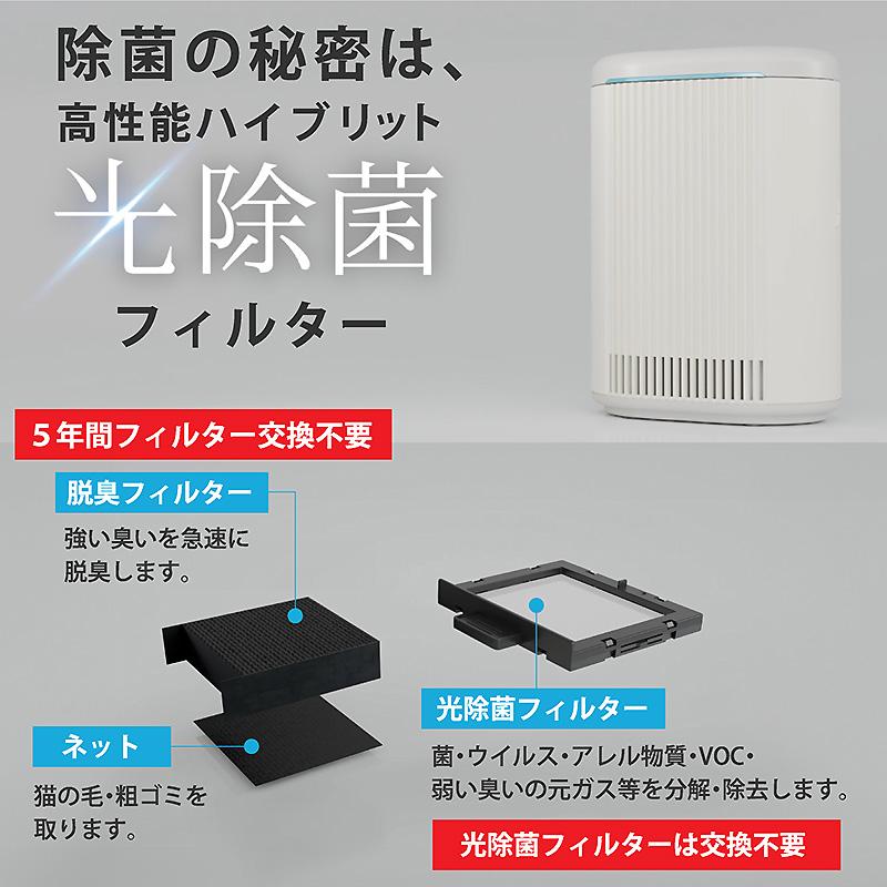 光触媒 脱臭除菌機 静音 ブルーデオS にゃんこモデル MC-S311C 空気