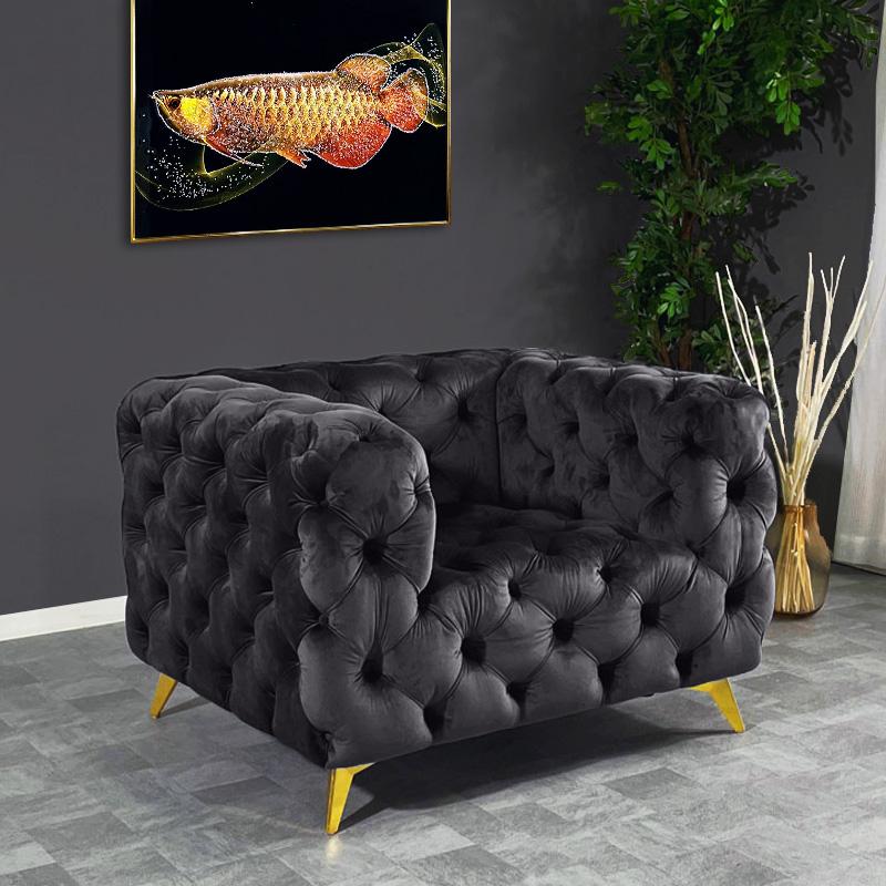 ソファ ソファー 1人掛け 英国調 SOFA ボタンダウン チェスター