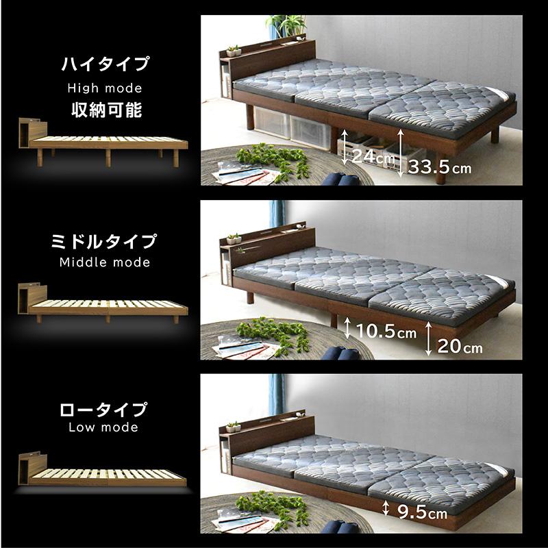 ARTTOWN 高品質×低価格 ベッド ダブル すのこベッド (特殊 高反発 