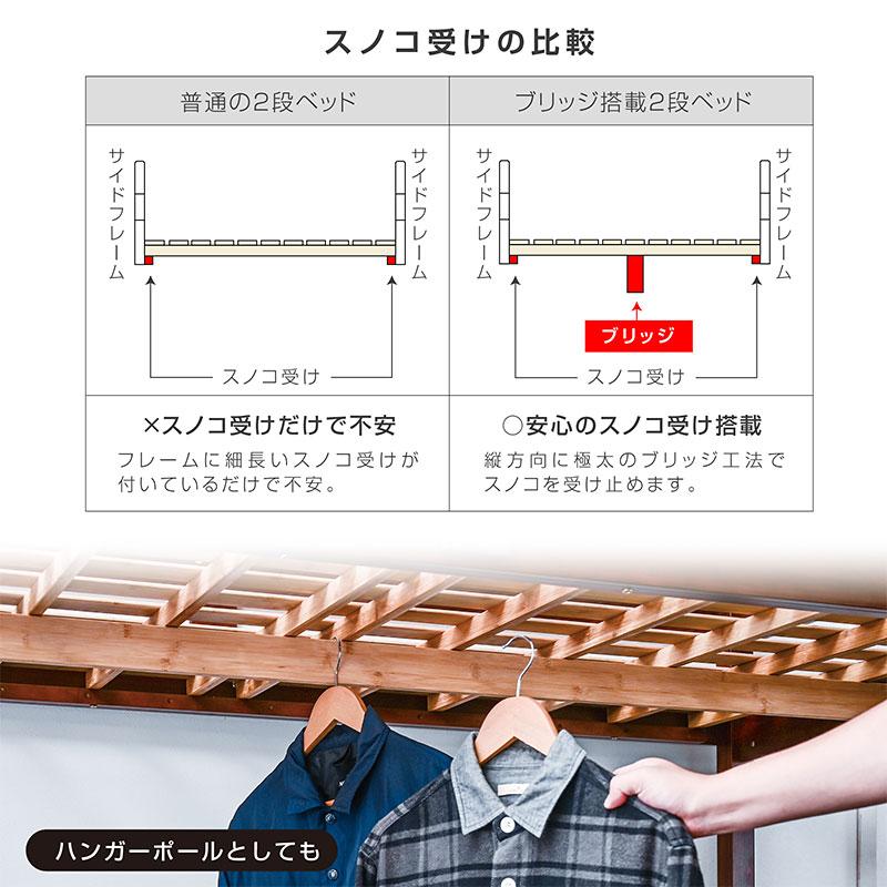 特殊 高反発三つ折りマットレス 竹製 ロフトベッド ベッド マッ トレス付 天然木 SDGs エコ素材 スマホスタンド 宮棚付 2口コン セント ロフトベッド モデル4｜kagu-try｜15