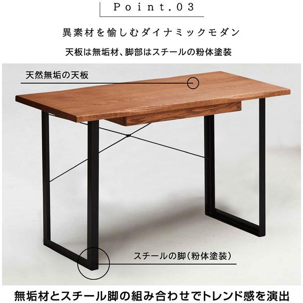 木製デスク おしゃれ 北欧 木製 ヴィンテージ シンプル 書斎 書斎机