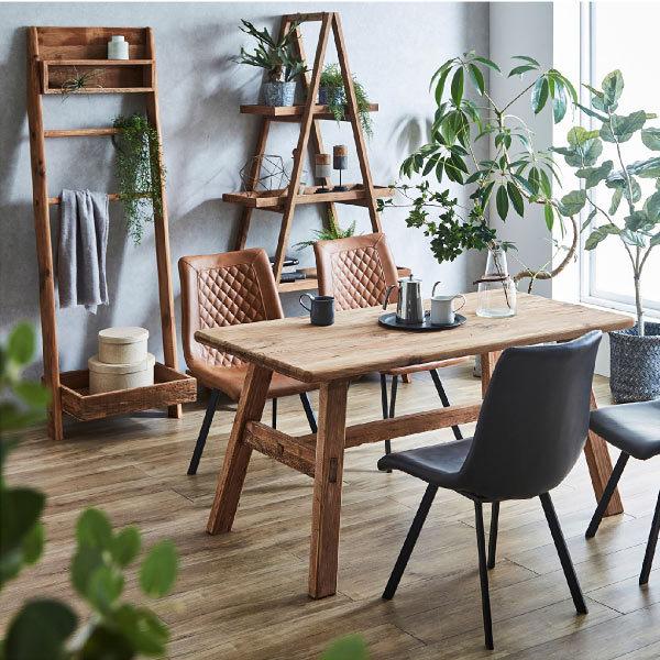 棚 シェルフ ラック 木製 ディスプレイラック 三角 4段 オープン