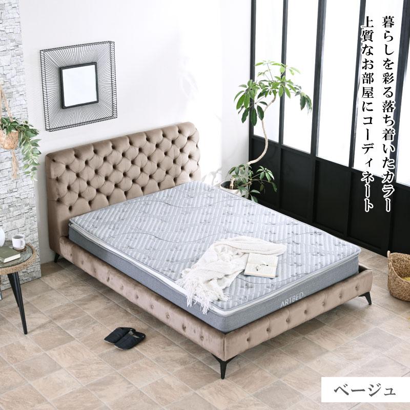 ピロートップ圧縮ポケットマット付） ベッド マットレスセット 高級