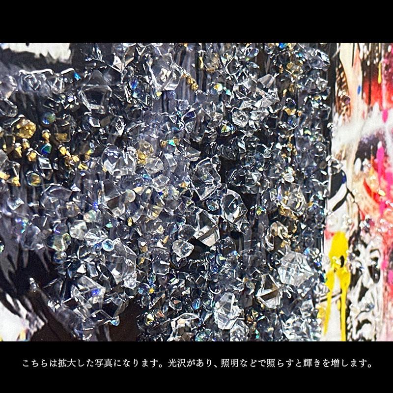 水晶パネル アートパネル 60×80cm ポップアート バンクシー 黒