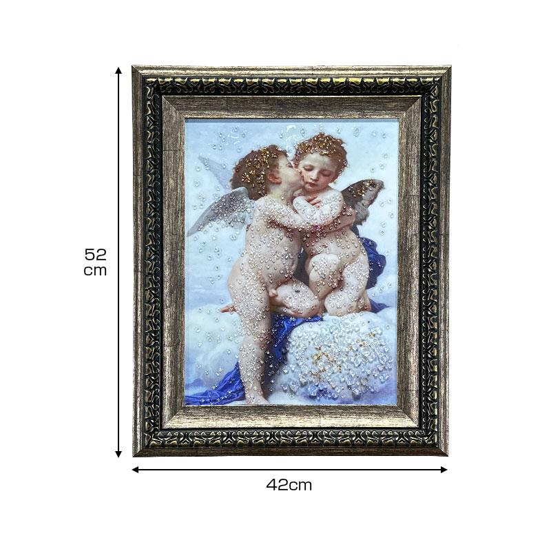 水晶パネル アートパネル 42×52cm 名画 エンジェル フレーム付き クリスタル 絵 イラスト おしゃれ 高級感 KH2094_8