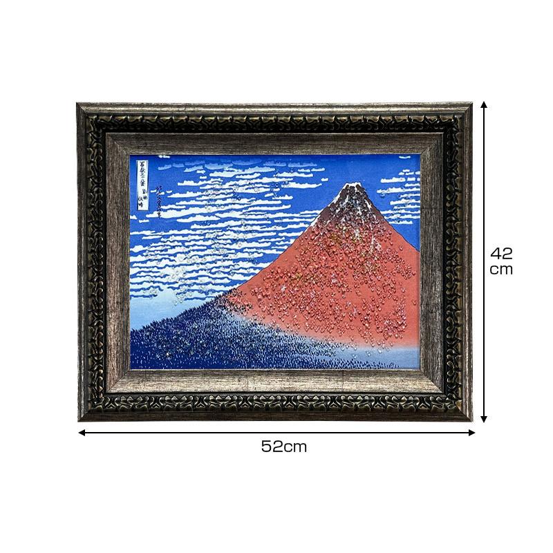 水晶パネル アートパネル 42×52cm 名画 凱風快晴 フレーム付き クリスタル 絵 イラスト おしゃれ 高級感 KH2118_8