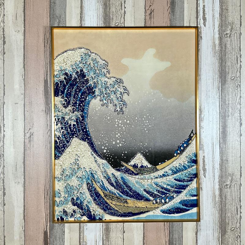 水晶絵　夕日　風景画　風景　アート　額縁　アートパネル　クリスタル　立体　絵画 水晶絵 夕日 風景画 風景 アート 額縁 アートパネル クリスタル 立体