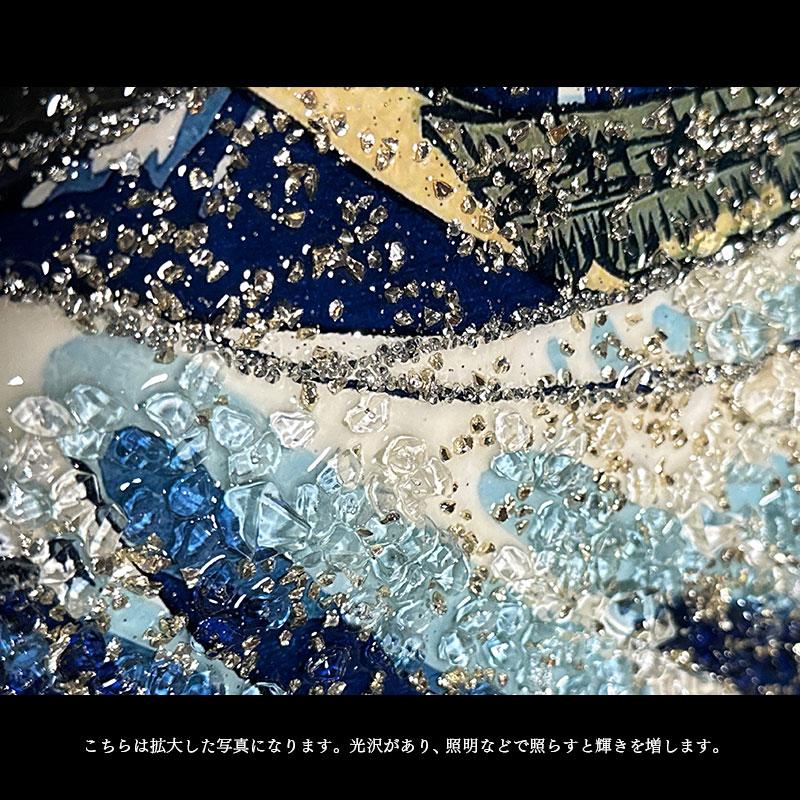 水晶パネル アートパネル 60×80cm 富嶽三十六景 風景 金フレーム付き