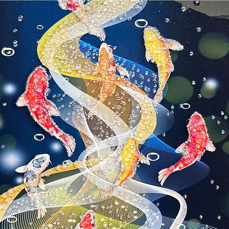 水晶パネル アートパネル 60×80cm 開運画 金フレーム付き 水晶パネル アートパネル 60×80cm 開運画 金フレーム付き