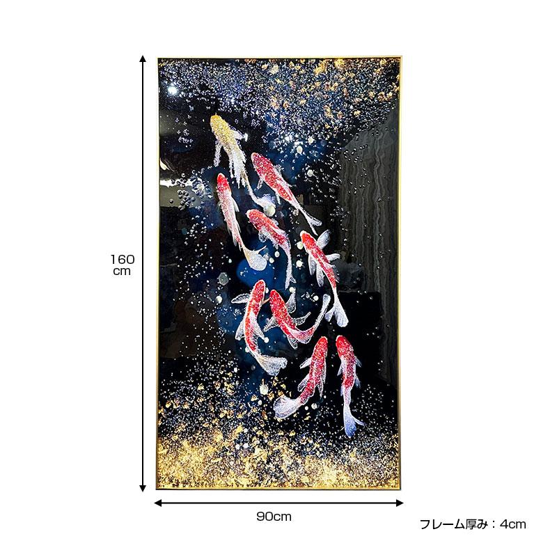 水晶パネル アートパネル 90×160cm 開運画 金フレーム付き