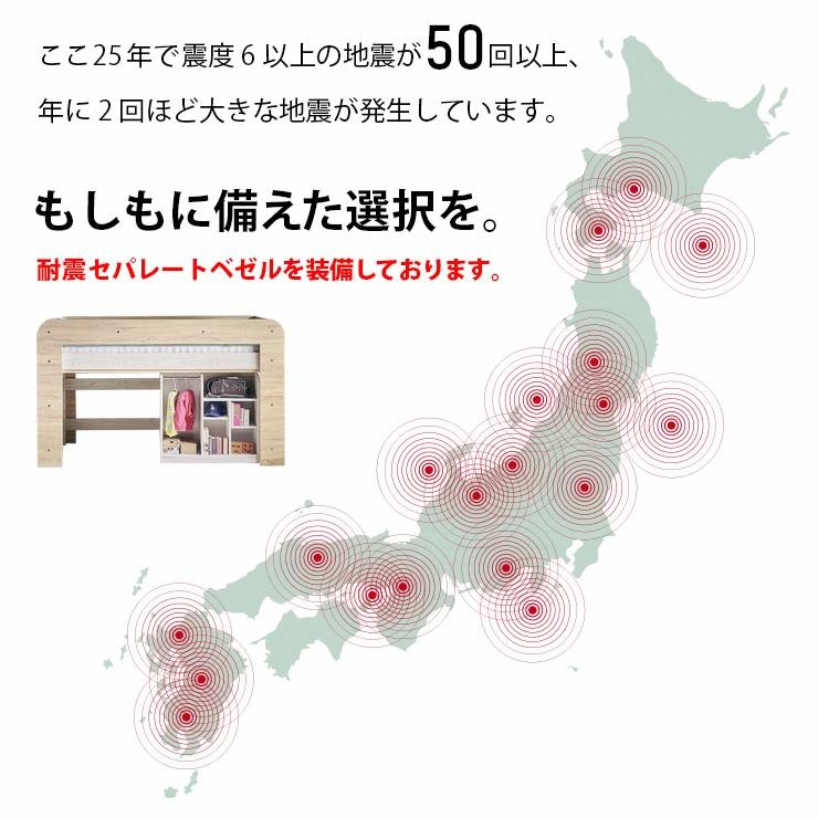 KAGUWORLD ロフトベッド シングル ロータイプ はしご 高耐荷重 耐荷重
