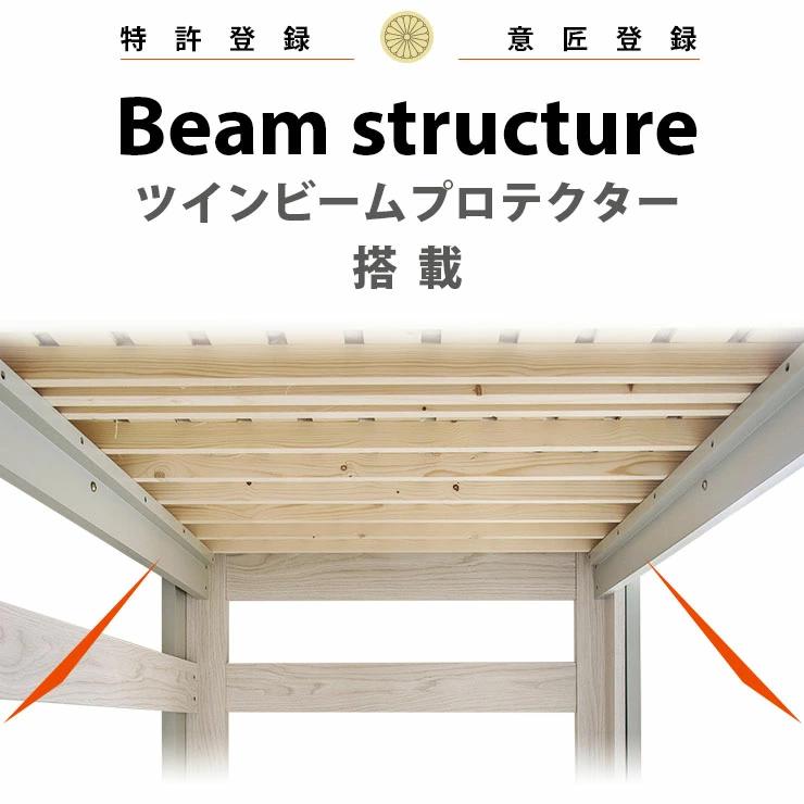 KAGUWORLD ロフトベッド シングル ロータイプ はしご 高耐荷重 耐荷重