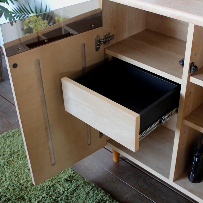 リビングボード 国産エッセル80リビングボード ナチュラル ブラウン リビングボード 国産エッセル80リビングボード ナチュラル ブラウン