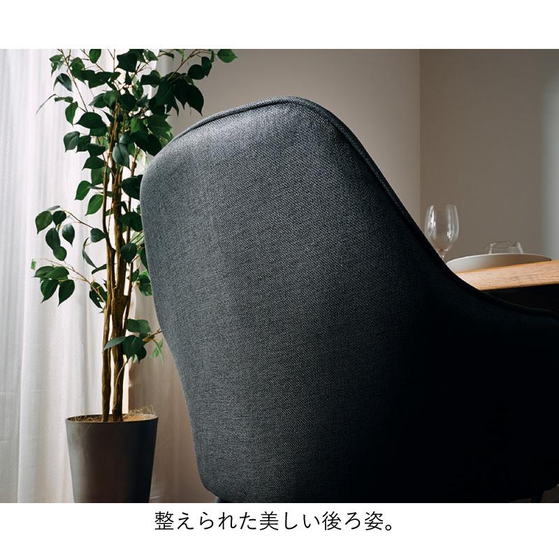 kagu world ダイニングチェア 2脚 ファブリック ブラック ブラック KAGUWORLD ダイニングチェア 2脚セット 回転椅子 いす 回転式 鉄脚