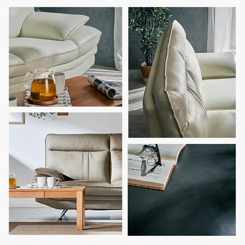 KAGUWORLD ソファ 2人掛け 2人用 革ソファー 2P 厚革 レザー 本