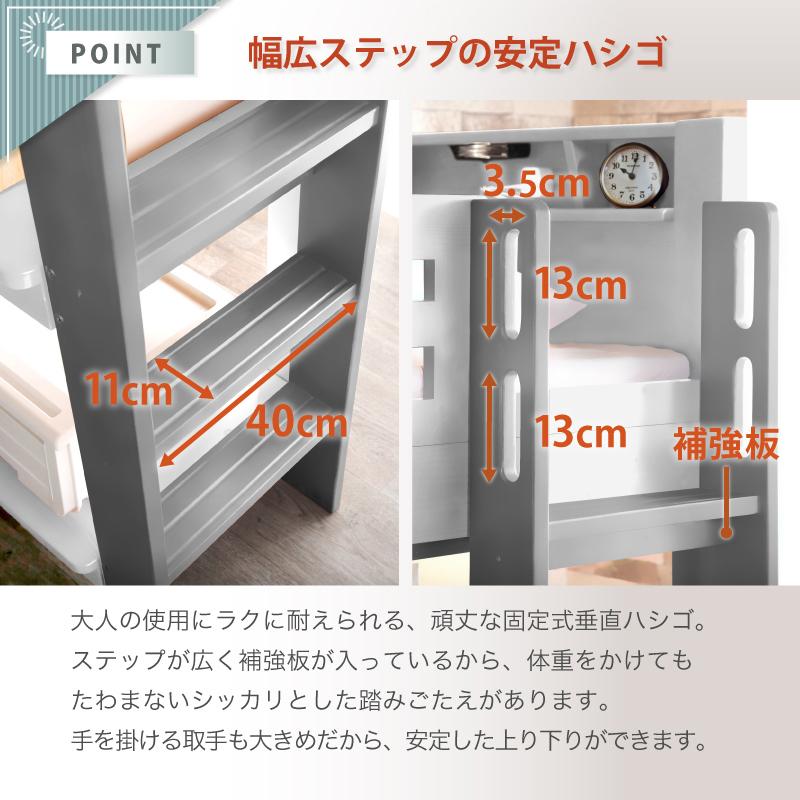 KAGUWORLD ロフトベッド シングル ハシゴ 耐荷重900kg 安心 揺れ KAGUWORLD ロフトベッド シングル ハシゴ 耐荷重900kg 安心 揺れ