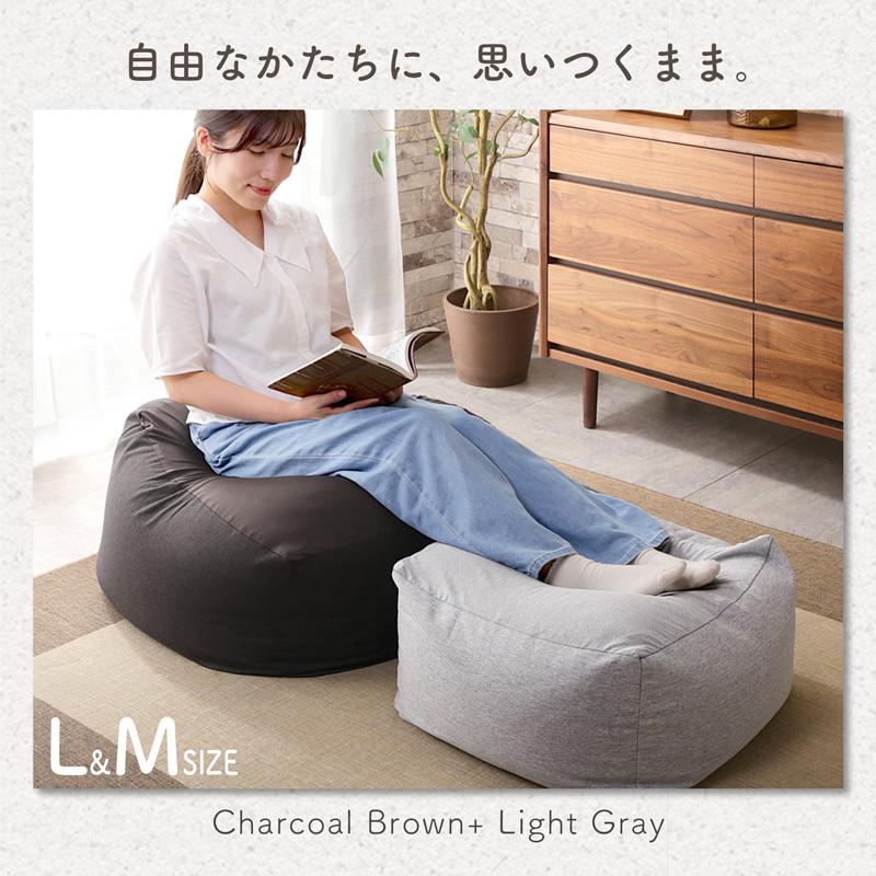 KAGUWORLD 人をダメにする ふわもこ ビーズクッション Lサイズ 4色