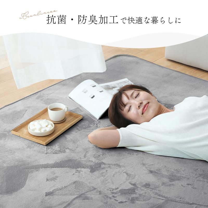 KAGUWORLD マイクロファイバーラグ 200×250cm 3畳 敷物 ホット