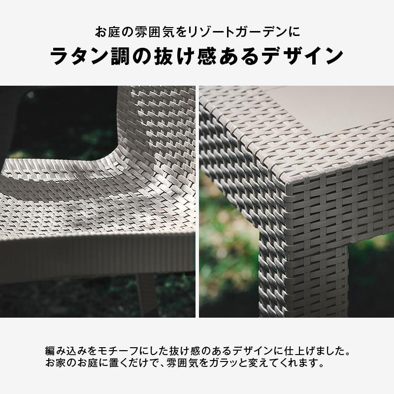 KAGUWORLD ガーデンテーブル チェア テーブルセット 3点セット 2人用 2