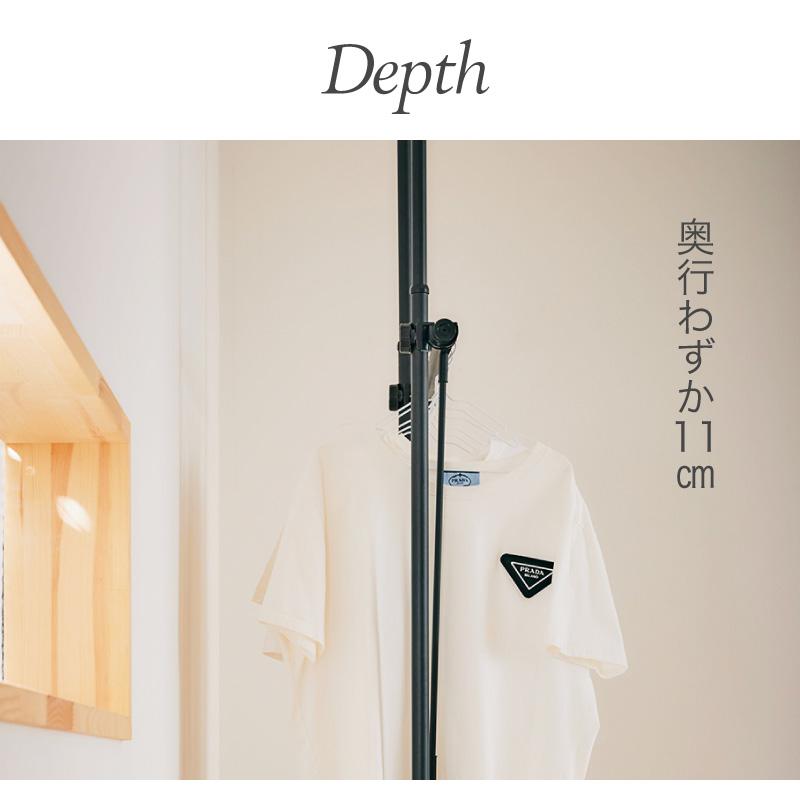 KAGUWORLD ハンガーラック 突っ張り 突っ張り棒 スリム ウォークイン