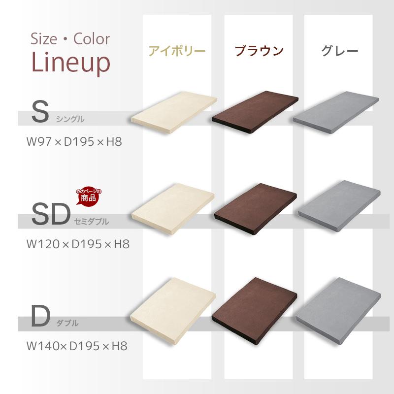 ウレタンマットレス 低反発 一枚もの 8cm 28D13 セミダブル SD パイル生地 カバー洗濯可能 ウレタンフォーム 低反発マットレス ふんわり 柔らかい_1