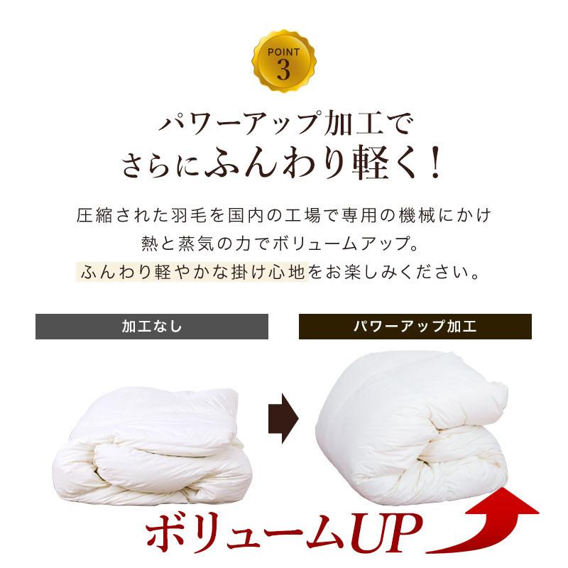 KAGUWORLD 羽毛布団 日本製 移動防止立体キルト 36マス ダブル KAGUWORLD 羽毛布団 日本製 移動防止立体キルト 36マス ダブル