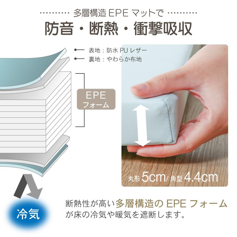 KAGUWORLD プレイマット 160cm 厚手 折り畳み 抗菌 防音 防水 ベビー