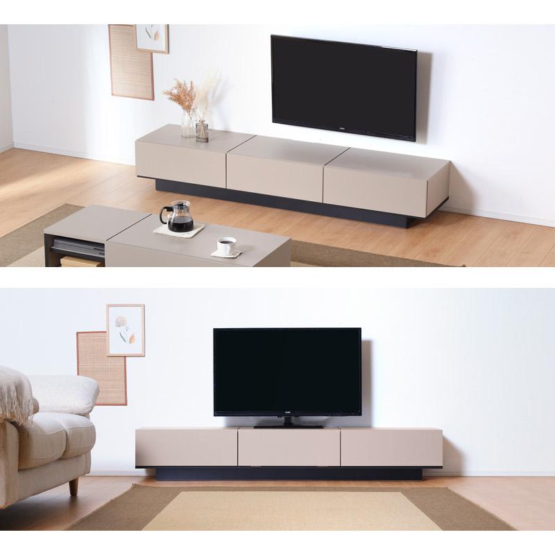 送料無料 テレビ台 180 グレージュ テレビボード ワイド 脚付き 保証付 テレビ台 テレビボード 幅180 180cm グレージュ ローボード 収納棚