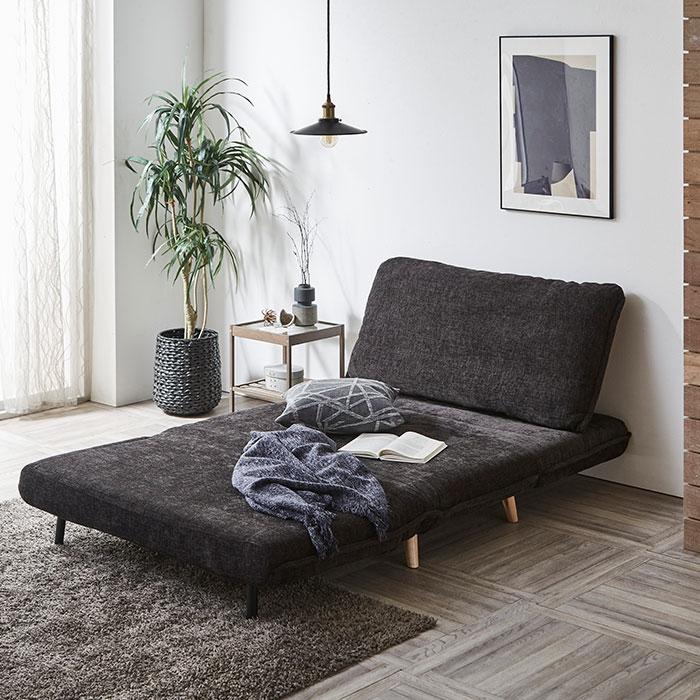 ソファ ソファーベッド セミダブルベッド リクライニングソファ 3way