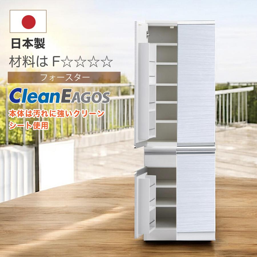 キッチン収納 日本製 キャビネット 食器棚 収納 幅60cm 両開き 収納棚