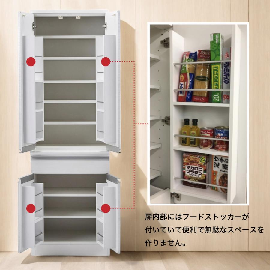 キッチン収納 日本製 キャビネット 食器棚 収納 幅60cm 両開き 収納棚