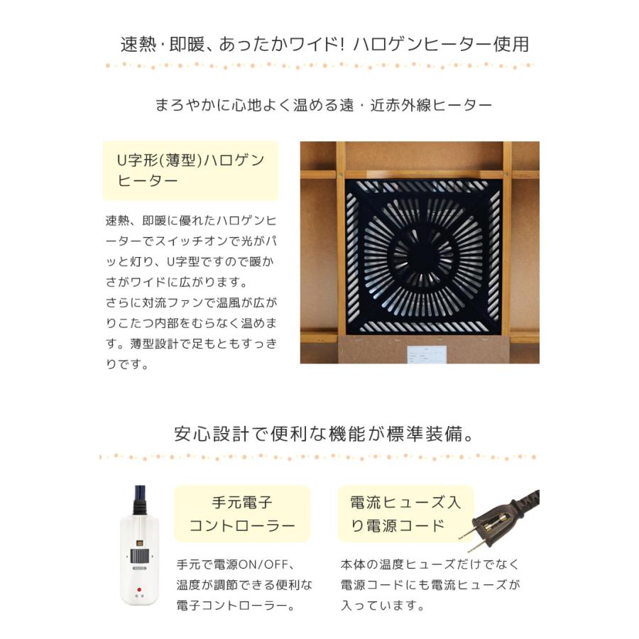 家具調こたつ(ハロゲン、横120×縦75) こたつ 家具調こたつ 幅120cm ブラウン ハロゲンヒーター 一枚板風