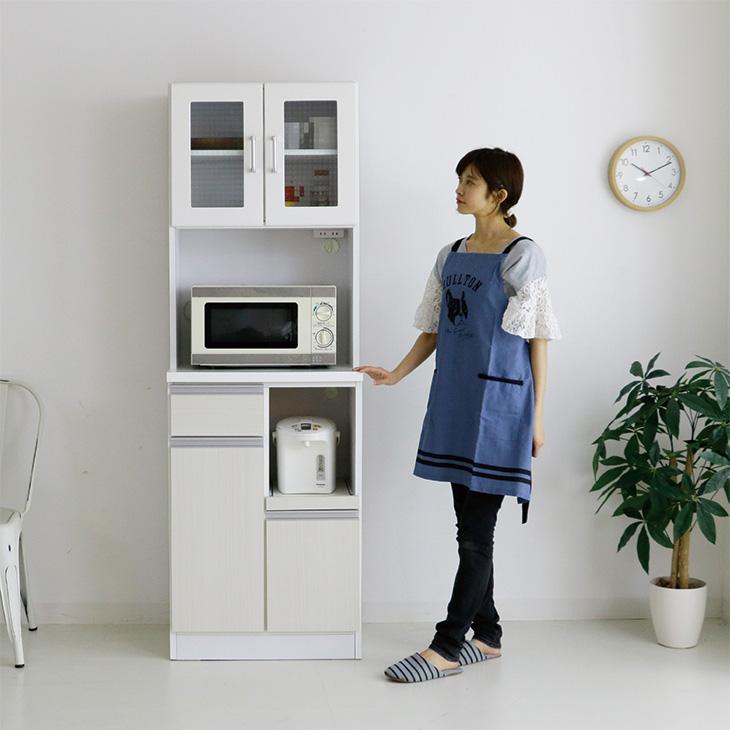 食器棚 完成品 レンジ台 幅60cm 日本製 キッチンボード ダイニング