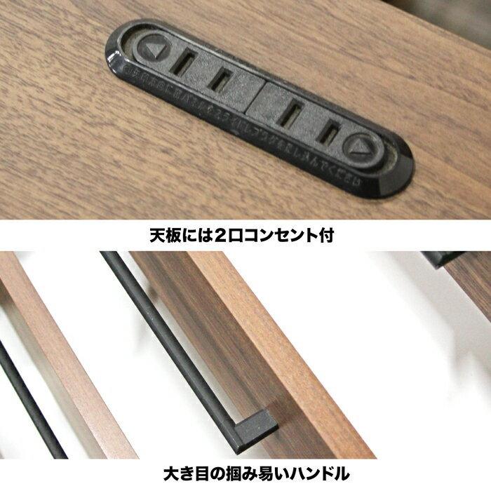 キッチンカウンター カウンター 日本製 完成品 幅85cm レンジ台 キッチン収納 引き出し シンプルの画像