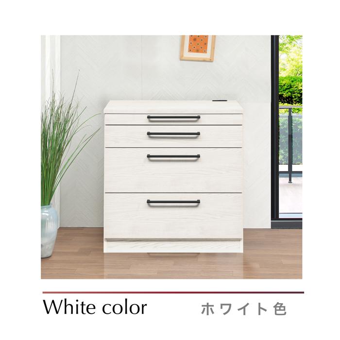 キッチンカウンター カウンター 日本製 完成品 幅85cm レンジ台 キッチン収納 引き出し シンプルの画像