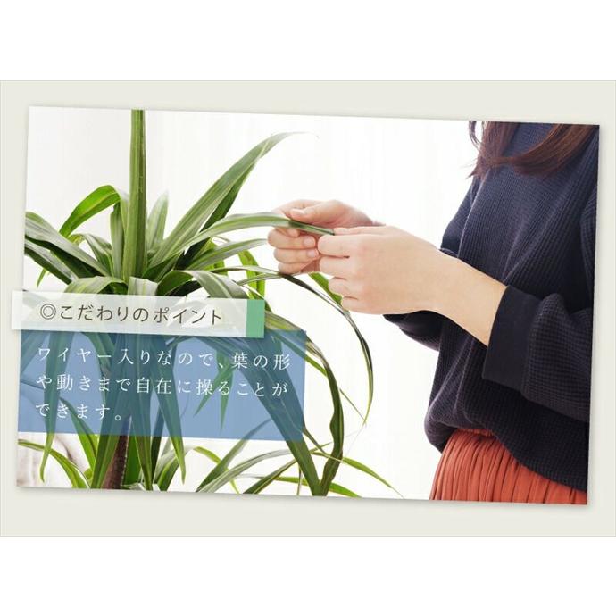 フェイクグリーン 観葉植物 人工観葉植物 ドラセナ 高さ140cm 鉢付き ワイヤー入り インテリア フェイク 人工 大型 水やり不要 手入れ簡単 室内 オフィスの画像