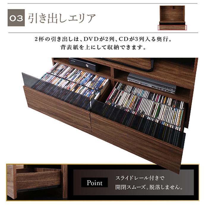 テレビ台 テレビボード TVボード ミドルボード ハイボード 2点セット 大型テレビ対応 city sign シティサイン ミドルタイプ ハイタイプ 50型 50インチ 収納_8