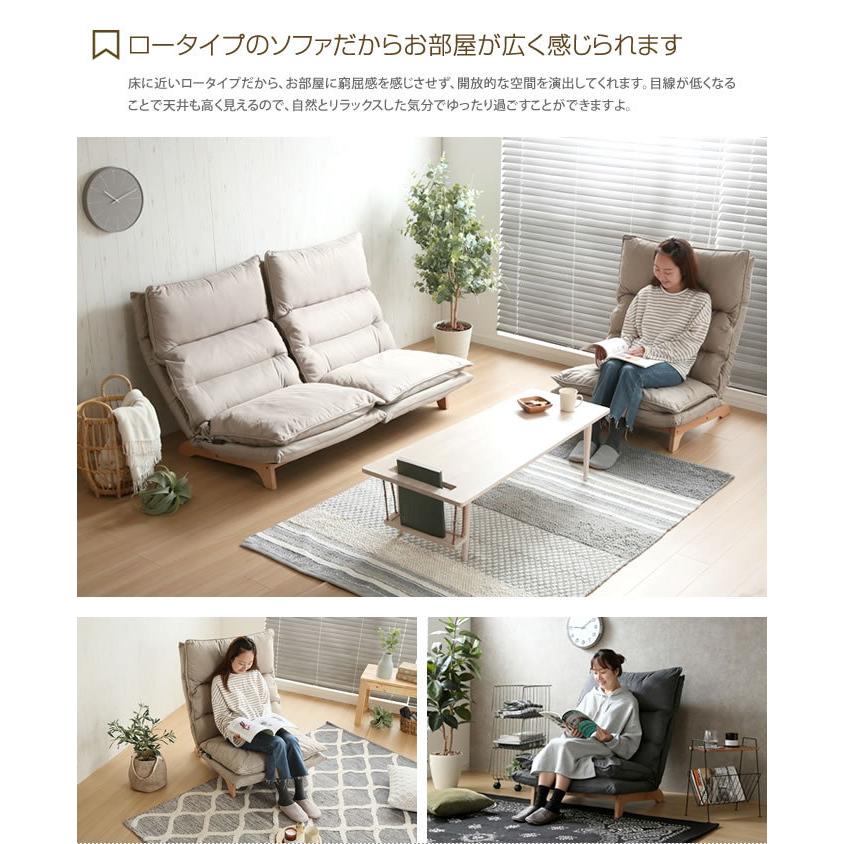 1人掛け リクライニングソファ 座椅子 5段ギア 6段ギア 1人掛け