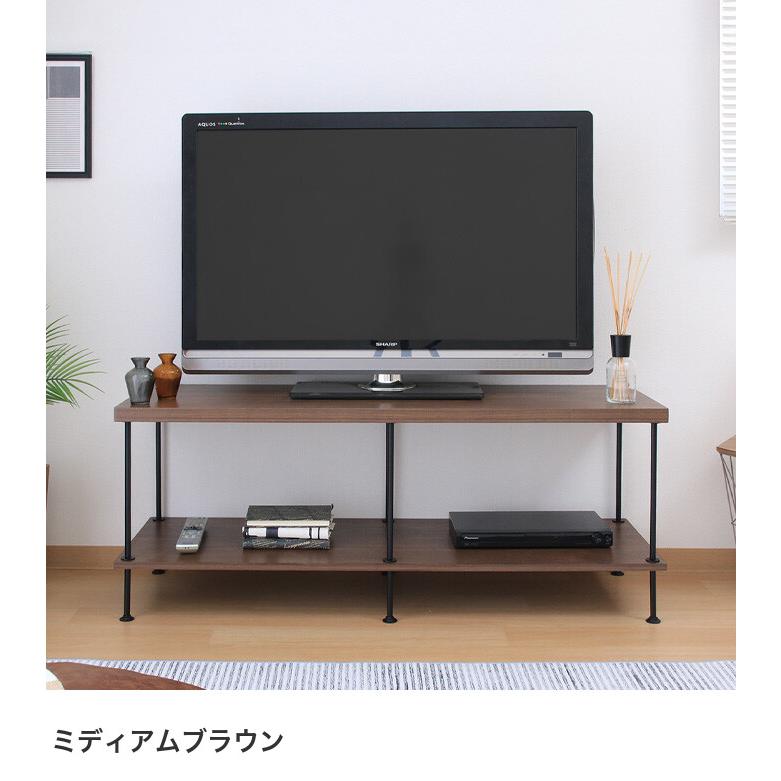 インテリア/家具 3ドロワ テレビボード120 ミディアムブラウン
